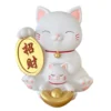 LC014W Ceramic Lucky Cat Figurine with Savings Jar