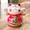 LC016P Ceramic Lucky Cat Figurine with Savings Jar