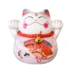 LC019P Ceramic Lucky Cat Figurine with Savings Jar