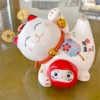LC023W Ceramic Lucky Cat Figurine with Savings Jar