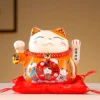 LC030O Ceramic Lucky Cat Figurine with Electric Waving Hand