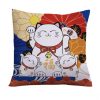 CUC004SB Maneki Neko Throw Pillow