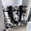 TBP001BW Women's Tote Bag with Cute Panda Print